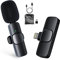 Inov8 AM1050 Microphone Cravate sans Fil avec connecteur Lightning pour iOS, iPhone X/XS/8/11/12/13 et iPad Plug and Play avec émetteur TX et récepteur RX Noir