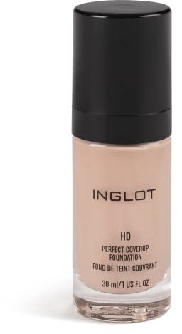 Inglot HD Perfect Coverup Foundation, Für einen langanhaltenden Effekt mit HD Pigmenten, Hypoallergen, natürliches, makelloses Aussehen, mit weißen Trüffelextrakts, 30 ml : 72