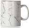 SHOWFULL Grande tasse à café classique en céramique marbrée avec poignée pour homme et femme, 650 ml, blanc mat