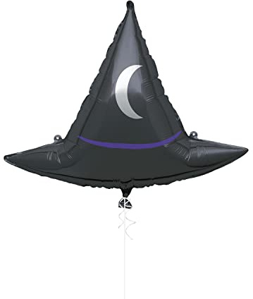 Unique 23659 - Giant Foil Witch Hat Halloween Balloon - 63 cm - Halloween Party - 1 Count (Pack of 1)