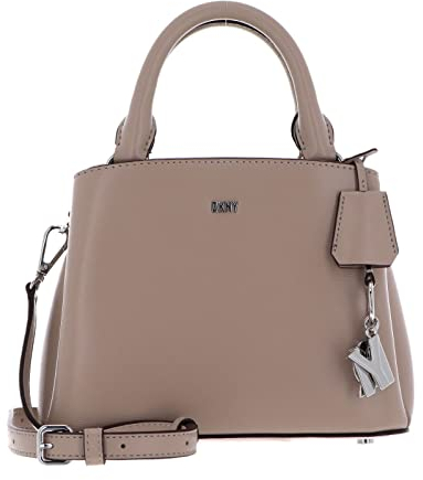 DKNY Girl's Everyday Bag Satchel, Light Tofee/Silver