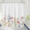 MIRRORANG Rideau de Douche à Fleurs Aquarelle, Rideau de Douche en Polyester résistant à la moisissure et à moisissure, Rideau en Tissu décoratif avec 12 Crochets,183x183cm