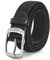 XZQTIVE Stoffgürtel Stretchgürtel Elastik Flechtgürtel Geflochtener Elastischer Dehnbarer Gürtel für Damen und Herren, schwarz, M 74cm-84cm(100cm)