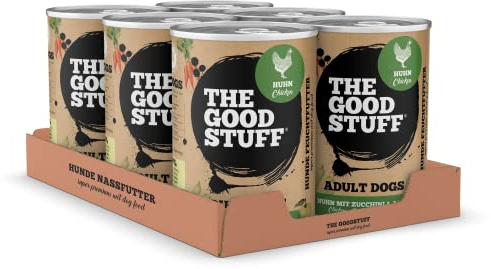 The GOODSTUFF Huhn mit Zucchini & Apfel 6 x 800 g | Hochwertiges Nassfutter für Hunde | Hundefutter nass | Mit frischem Hühnerfleisch | Hunde Nassfutter getreidefrei | Super-Premium Hundenassfutter