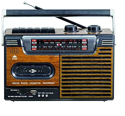 LETTORE STEREO CASSETTE MUSICASSETTE RADIO REGISTRATORE USB + SD VINTAGE LETTORE PORTATILE ANNI 80 AUDIOCASSETTA - DISCORAMA®