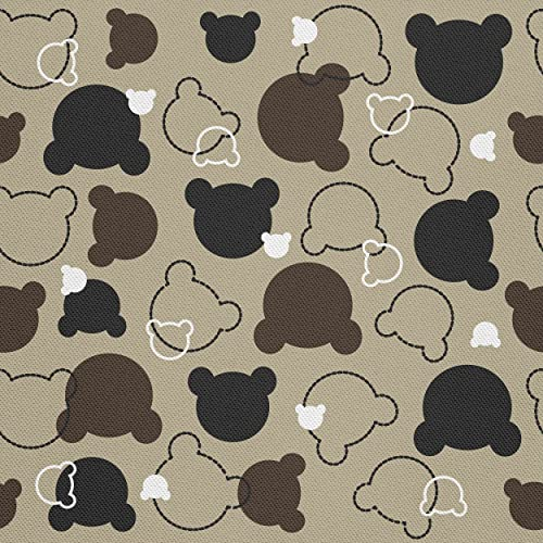 HEKO PANELS Stoff Oxford Wasserdichte Meterware Canvas-Stoff Polyester Stoff Zum Nähen Nähstoffe Möbelstoffe Dekostoffe Wasserabweisend Blickdicht Kinder Teddybären 1 Meter 155 x 100 cm, (DX019)