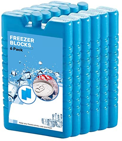 SAVEX Freezer Blocks With Non Toxic & Lightweight Material For Food Fresh Drinks Resuable Ice Packs Cooler Bag, Lunch Box | Ice Blocks For Cool Bags | Freezer Blocks | Ice Packs Reusable (6)