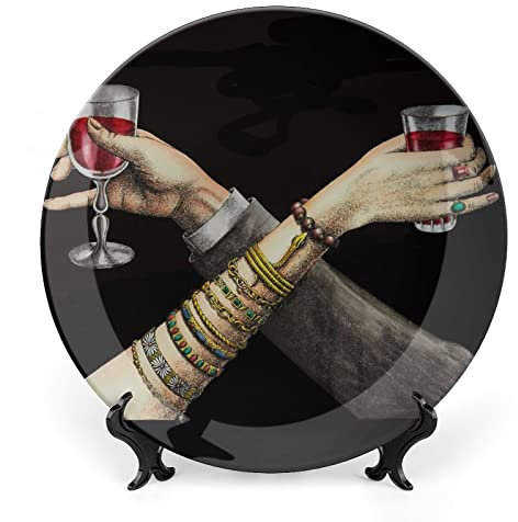 Lina Cavalieri - Piatto decorativo Fornase, da appendere alla parete, con staffa e speciale gancio a molla, stile 29,5 cm