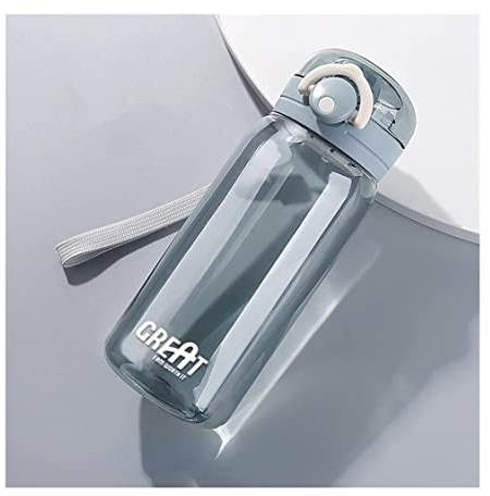 Bouteille d'eau Tasse en Plastique Transparente De Tasse De Thermos Portative Extérieure Simple Tasse De Sport De Tasse De Boisson Portative Bouteille Isotherme Gourde Sport (Blue : Blue, Size : 450