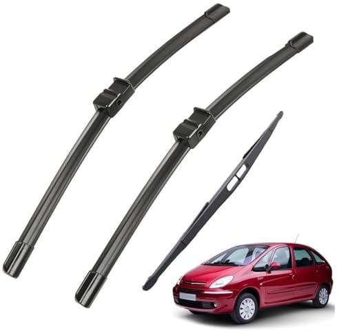 Calidad OEM Kit de escobillas limpiaparabrisas delanteras y traseras for Citroen Xsara Picasso 2005 2006 2007 2008 2009 2010 26 26 16 Ajuste perfecto para parabrisas.