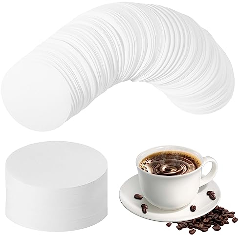 Coffee Filters Papers,600PCS Round Replacement Unbleached Paper Coffee Filters Micro Paper Filters Replacement for Compatible with Aeropress Coffee and Espresso Coffee Makers, 64mm/2.5in
