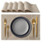 IPEA Tovagliette Americane Eleganti 45 x 30 cm per Cena, Pranzo, Colazione - 6 Unità - Tovaglietta Lavabile, Resistente al Calore, Antiscivolo, Antimacchia per Tavolo della Cucina e Sala - Beige