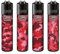 Clipper Feuerzeug 4er Set: (Red Camouflage)