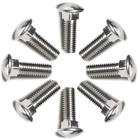 SYDARSYN Viti a Testa Tonda con Collo Quadrato in Acciaio Inox Bullone Carrello M4x10mm (60 Pezzi)