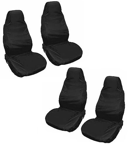 Bayli 4 x Stück Auto Werkstattschoner Autositz | KFZ Sitzbezug Universal | PKW Schonbezug Set - Farbe schwarz | Universal Sitzschoner mit Kopfstützenabdeckung | Überzug - Sitzauflage