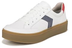Dr. Scholl's Womens Madison Lace Sneaker Oxford White Nylon 8 M