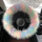 Lenkradbezug Auto Plüsch,universelle 15-Zoll Winter Wolle Soft Lenkradabdeckung für Damen und Mädchen,Auto Innenausstattung Zubehör 38cm Rosa Regenbogen