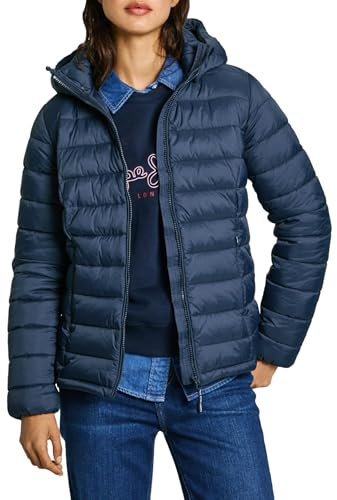 Pepe Jeans Damen Ammy Short Baby Jacke, Blau (Dulwich Blue), 38