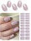 Wahrshei Nagelfolien | 20 Milchig Rosa Violett UV Gel Nagelfolie | Nagelfolie Selbstklebend | Gel Nail Stickers, Gellack Wraps für Nagel
