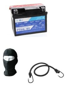 Kompatibel mit Yamaha CS Jog R 50 ab 2002 bis 2013, Batterie PTX4-BS, identische Yuasa YTX4-BS, Lieferung geladen und einsatzbereit, 4 Ah, 12 V, 114 x 71 x 86 mm