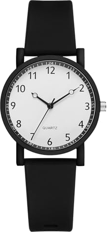 CIVO Montre Femme Etanche Bracelet: Silicone Montre Vintage - Noir Montre Fille Analogique