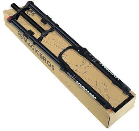 Forcella a Sospensione pneumatica 26 27,5 29 Pollici Doppia Spalla DH Forcella per Mountain Bike Corsa 160 mm Regolazione del Ritorno Blocco Manuale Forcella Anteriore Bici QR 9 mm Freno a Disco(SVA