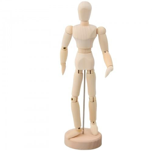 Manichino Legno Manichino Uomo Flessibile Manichino Da Disegno Per La Verniciatura Figure In Legno (20cm)