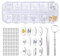 GUTERTOP Brillen Nasenpads, Antirutsch für Brillen, Brillen Reparaturset Set mit 80 Schrauben Pinzette Kleiner Schraubendreher für Brillen Lesebrillen 12 Stile 60 Paar