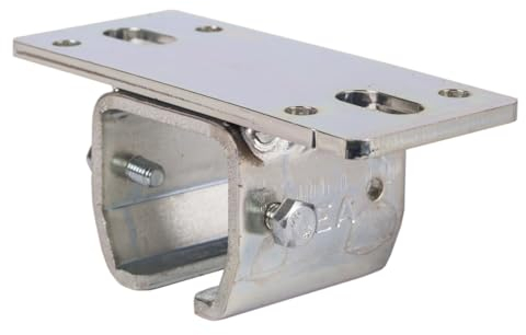 ATTAS MEA Deckenhalterung Schiebetorbeschlag Typ 0 | 28x30 | Außenbereich Deckenbefestigung Deckenmuffe für schwerlast Laufschienen | C Profil | Stahl verzinkt | Schienen-Halterung | Schiebetürschiene