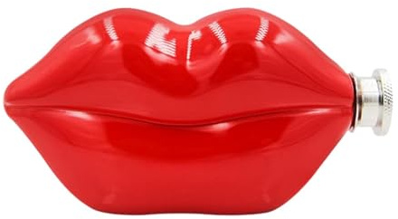 Lippen Flachmann, 140 Ml, Rostfreier Stahl, für Outdoor Aktivitäten, Rot