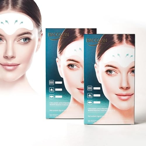 Shefave Stirnfalten Glätten Zornesfalte Pflaster 20 Stück, Hydrogel Pflaster Stirn Pad Gegen Falten, Collagen Maske Anti Falten Pflaster, Feuchtigkeit, Glättet Feine Linien und Fältchen
