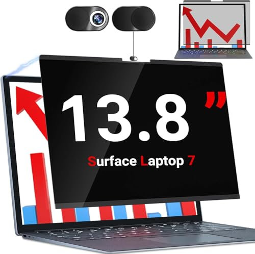 ZOEGAA Magnetic Surface 13.8 (2024) Privacy Screen,Removable Touchable Microsoft Laptop 7 13.8 Privacy Screen,Anti-Blue Light Anti-Scratch Surface 13.8 Screen Filter