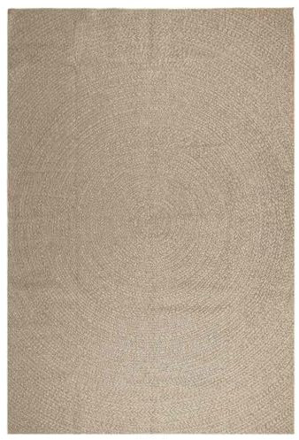 vidaXL Teppich, Läufer Jute-Optik Indoor Outdoor, Teppich UV-beständig für Terrasse Balkon Garten Wohnzimmer, Küchenteppich, Beige 240x340cm