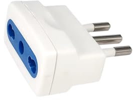 Naturìì Set di 1 Adattatori Elettrici con Spina 10A e Presa Bivalente Bipasso 10/16A, adattatore Riduttore Compatibile con Vecchi Impianti Elettrici, Max 1500W, Colore Bianco