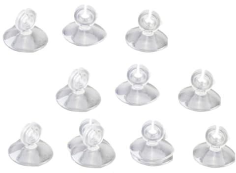 Aquarium Suction Cup Clips, Aquarium Fish Tank Tubing Air Line Pipe Pump Tube Sucker, Clear Air Hose Holder Clamp Standard Aquarium Accessories Suckers for Fish Tank Fit for 4-6 mm (10pcs)