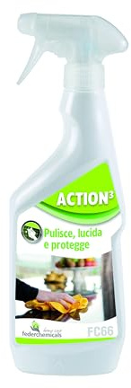 Reinigungsspray mit dreifacher Wirkung ACTION 3 reinigt, poliert und schützt Federchemicals