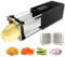JDBDU Coupe-frites électrique en acier inoxydable avec lames de 1/2 et 3/8, appareil pour pommes de terre, carottes, concombres, etc. (noir)