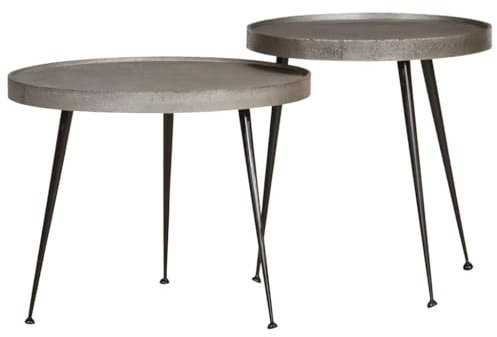 vidaXL Tavolini da Salotto 2 pz Argento in Legno Multistrato, tavolino, tavolino da tè, tavolino Moderno, tavolino per Telefono, tavolino da Soggiorno