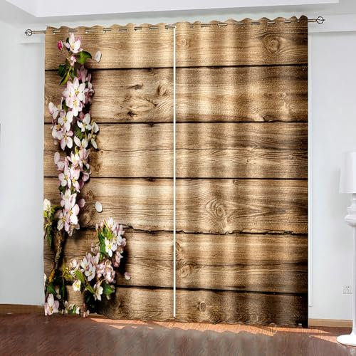 Gualiy Tenda Oscurante Cameretta, Tenda Motivo A Tavole e Fiori Tende Termica Isolante Finestra 214x274cm