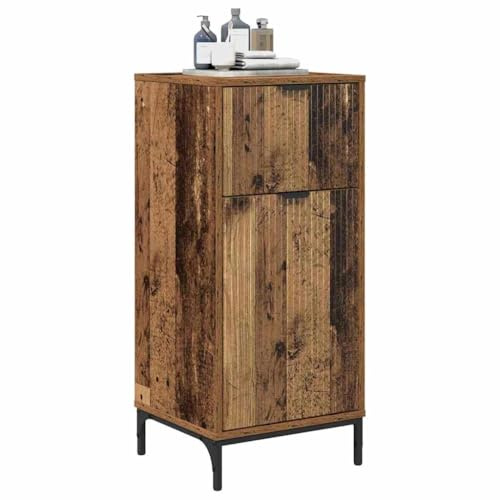 vidaXL Bathroom Cabinet Old wood 39.5 x 36 x 88 cm Engineered wood, Bathroom Organizer, Modern Storage Unit, Stylish Cabinet for Indoor Furniture, Ample Shelving Solutions for Essentials