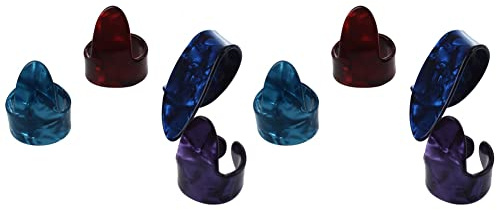 ISTOVO 6 Finger Picks + 1 Thumb Pick Plectrums Guitar Plastic