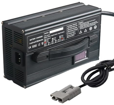 Lzyjck Chargeur De Batterie pour Chariot Élévateur 12 V/24 V/36 V/48 V/60 V/72 V Chargeurs De Batteries Plomb-Acide 900 W avec Prise Anderson,36v 20a,120A