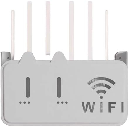Wand WLAN-Router Aufbewahrungsbox, WiFi-Rack Regal Wandhalterung, Wandbehänge TV Kabel Verstecken Box, Dekorative Wandmontage Aufbewahrungsregal(Gray)
