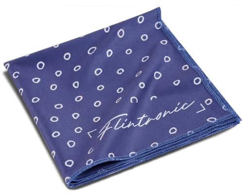 Flintronic 2 Pcs Paño de Limpieza Microfibra, Limpia para Gafas, Pantallas, Tabletas, Azul, 30 x 30cm
