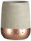 Premier Housewares Neptune Zahnputzbecher, Beton, grau/Kupfer, 8 x 8 x 10 cm