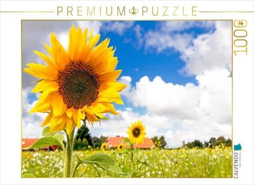 CALVENDO Puzzle Eversmeer - Sonnenblumenfeld | 1000 Teile Lege-Größe 64 x 48 cm Foto-Puzzle für glückliche Stunden
