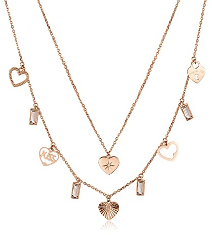 Brosway Collana Donna, Collana in Acciaio e Cristalli con Simbolo Cuore | Collezione Chant - BAH17