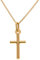 Alexander Castle Klein Schlicht Solide 9ct 375 Gold Kreuz Halskette für Frauen & Kinder - Kreuz Kette Damen 18 9ct 375 Gold Kette & Schmuck Geschenk-Box