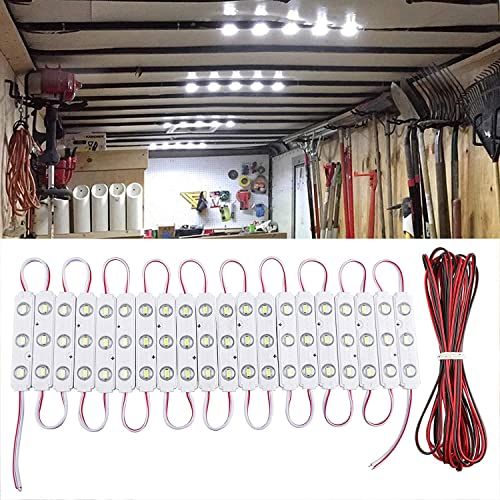 Linkstyle 60 LED Streifenleuchten Innenraum Licht Fahrzeug Kuppel Deckenleuchten,12VInterior Licht Auto Leseleuchte mit Verlängerungskabe, Auto Innenbeleuchtung für Camper Van Caravan Truck Boot