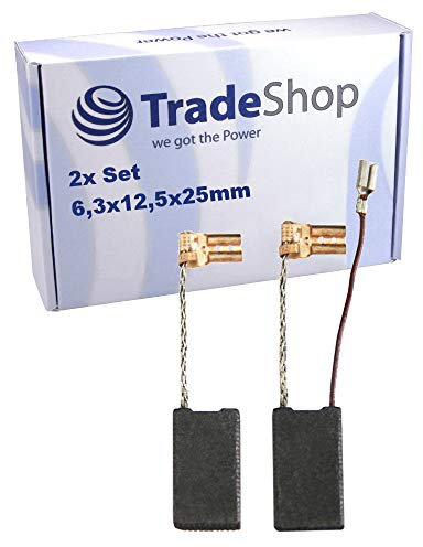 2x Kohlebürsten für Bosch GBH 5-40 DE, GSH 5 E, GBH 7 DE, GBH 7-45 DE, GBH 7-46 DE Elektro-Werkzeuge/Motorkohlen 6,3x12,5x25mm